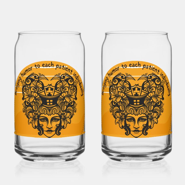 Bringing humour to each patient individually can glass (Front)