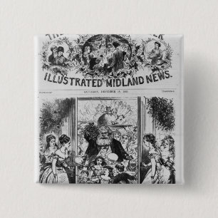 Bringing in Christmas 15 Cm Square Badge