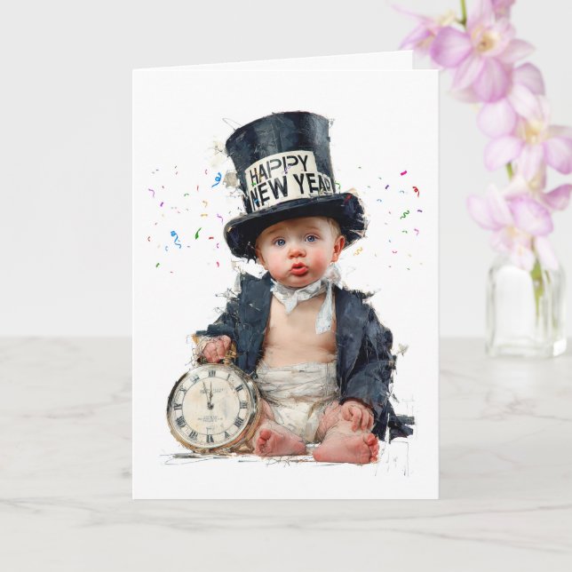 Bringing in the New Year with a Smile Card (Orchid)