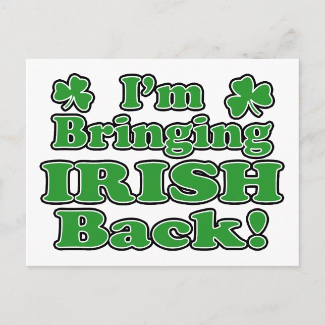 bringing irish back Postcard (Front)