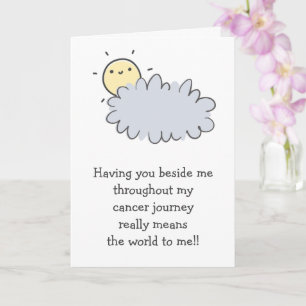 Bringing me Sunshine - Cancer Caregiver Thank You  Card