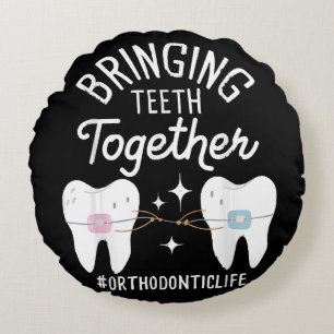 Bringing Teeth Together - Orthodontist  Round Cushion