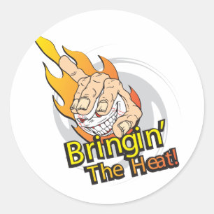 Bringing The Heat Baseball Classic Round Sticker