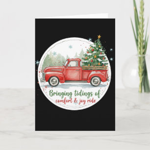 Bringing Tidings of Comfort & Joy Ride funny xmas Card