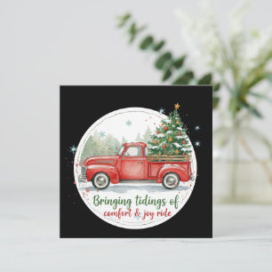 Bringing Tidings of Comfort & Joy Ride funny xmas Holiday Card