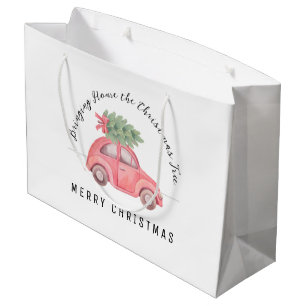 Brining Home The Christmas Tree Custom Gift Bag