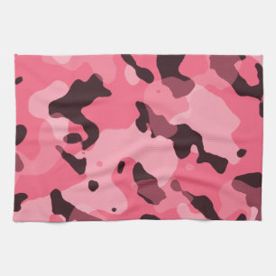 Brink Pink Camo; Camouflage Tea Towel