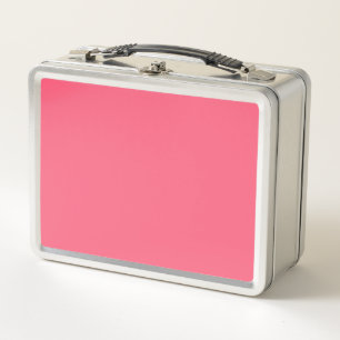 Brink pink (solid colour) metal lunch box