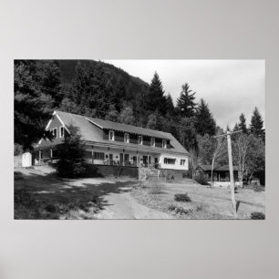 Brinnon, WA View of Olympic Inn on Hood Canal Poster