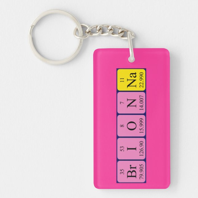 Brionna periodic table name keyring (Front)
