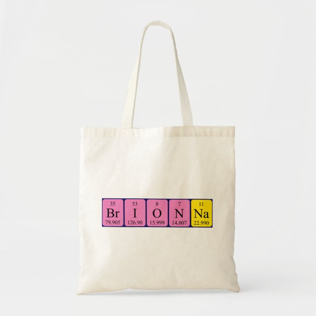 Brionna periodic table name tote bag (Front)