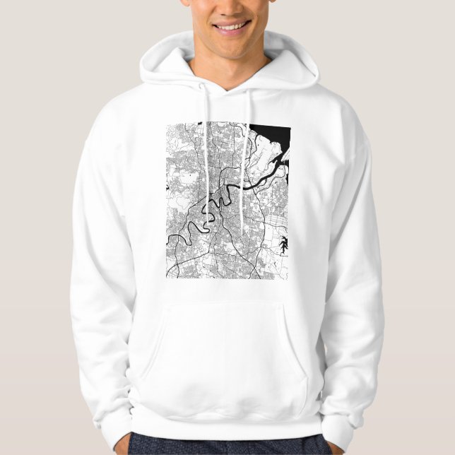 Brisbane Australia Map Hoodie (Front)