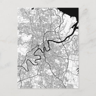 Brisbane Australia Map Postcard