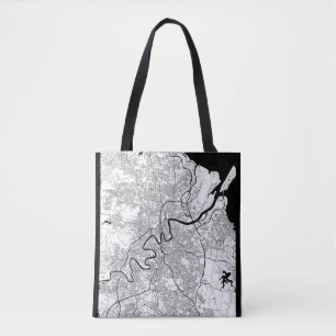 Brisbane Australia Map Tote Bag