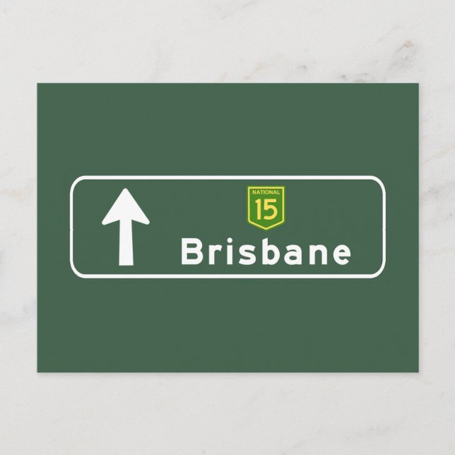 Brisbane, Australia Road Sign Postcard (Front)