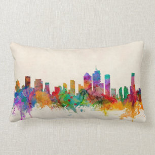 Brisbane Australia Skyline Cityscape Lumbar Cushion