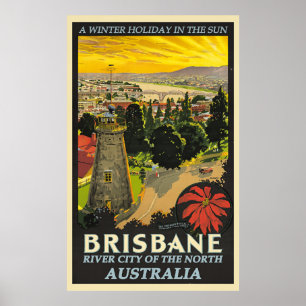Brisbane, Australia travel poster
