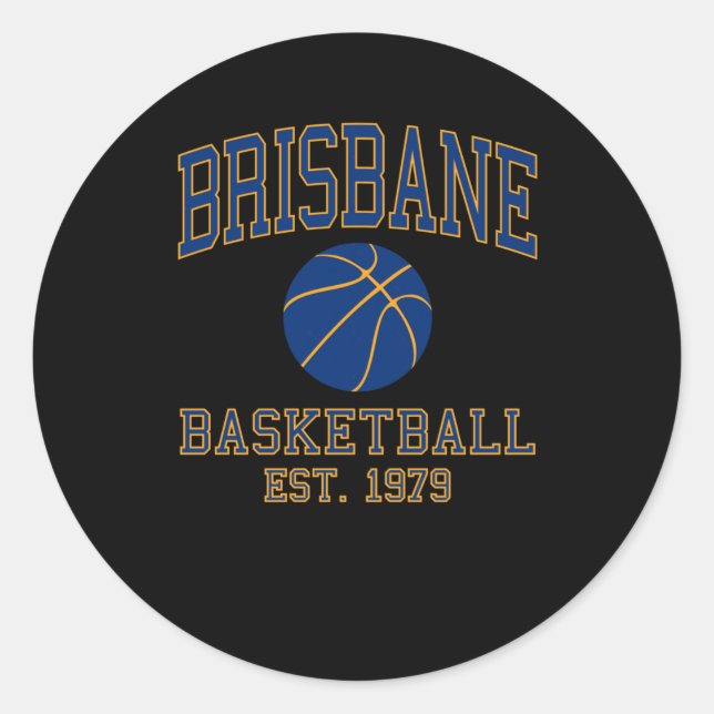 Brisbane Basketball  Classic Round Sticker (Front)