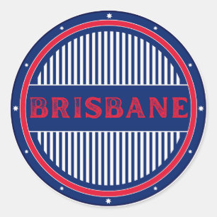 Brisbane City Pride Emblem – Australian Identity Classic Round Sticker