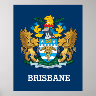 Brisbane coat of arms poster