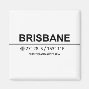 Brisbane Coordinates — Brisbane Coordinates Magnet