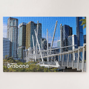 Brisbane: Kurilpa bridge and buildings Jigsaw Puzzle