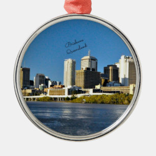 Brisbane, Queensland cityscape Metal Tree Decoration