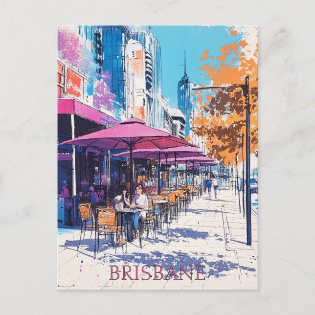 Brisbane Queensland Travel Postcard (Front)