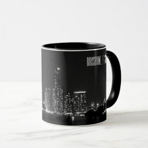 Brisbane Skyline Australia Classic Black and White Mug