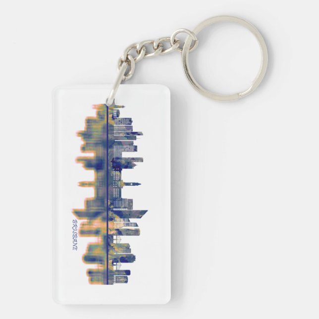 Brisbane Skyline Key Ring (Back)