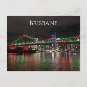 brisbane story bridge night postcard