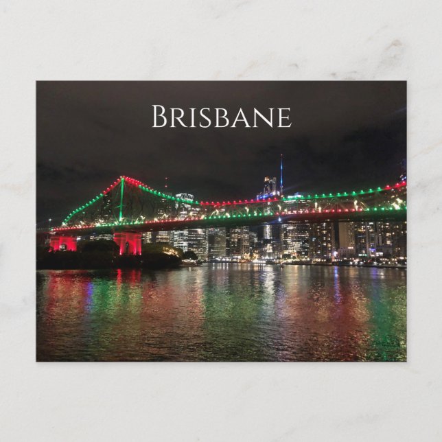 brisbane story bridge night postcard (Front)