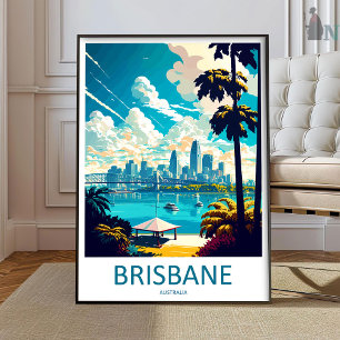 Brisbane Travel Print Wall Art Brisbane Wall Hangi