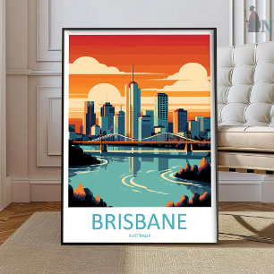 Brisbane Travel Print Wall Art Brisbane Wall Hangi