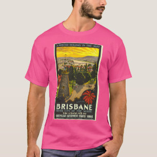 Brisbane Vintage Travel Art T-Shirt