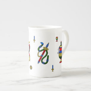 Briscola Aces - Italian Card Design Bone China Mug
