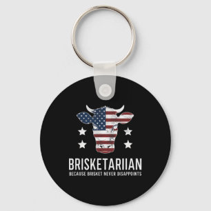 Brisket Bbq For Men Funny Dark Humour Brisketarian Key Ring