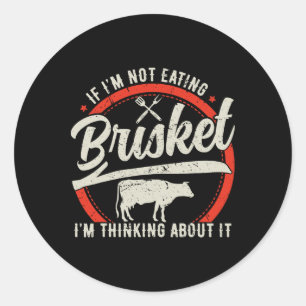 Brisket Beef Grilling Bbq Grill Master Classic Round Sticker