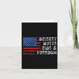 Brisket Butts Ribs And Freedom Steak Cooking Beef  Card