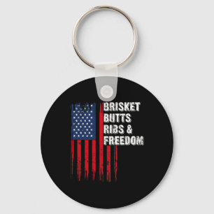 Brisket Butts Ribs And Freedom Steak Cooking Beef Key Ring