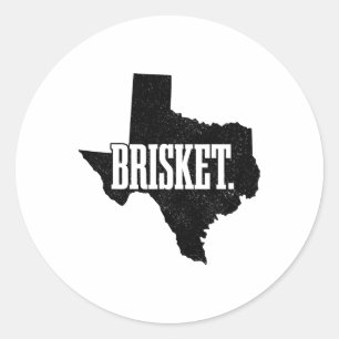Brisket Texas Bbq State Map Pride Byrbecue Grill G Classic Round Sticker