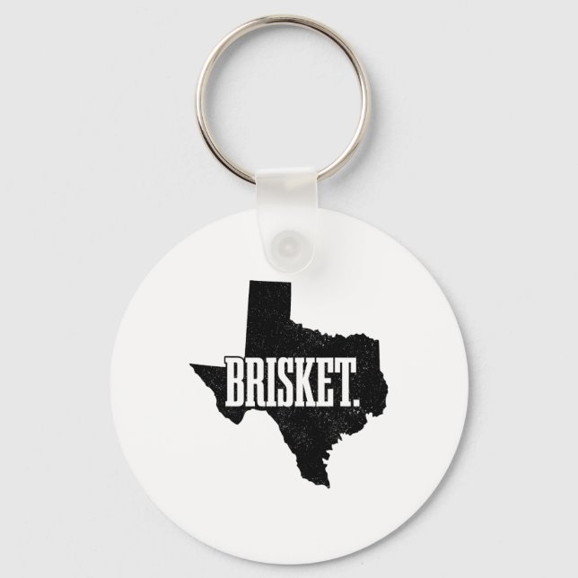 Brisket Texas Bbq State Map Pride Byrbecue Grill G Key Ring (Front)