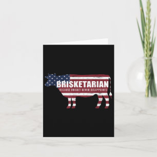 Brisketarian Brisket Bbq Humour Crude Barbecue Card