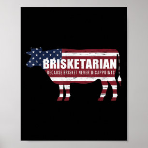 Brisketarian Brisket Bbq Humour Crude Barbecue Poster