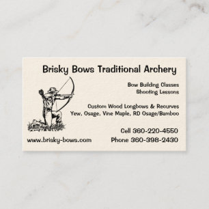 Brisky Bows Archery Business Card