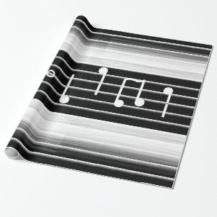 Bristles Musical Notes Wrapping Paper