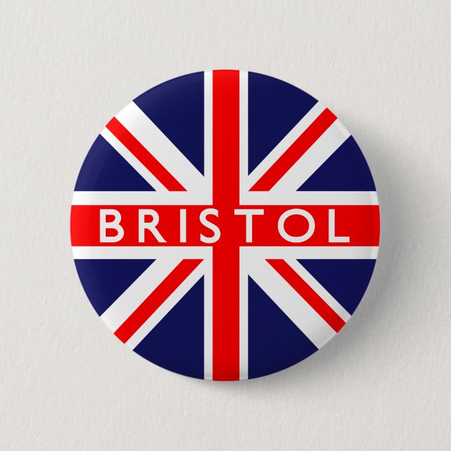 Bristol : British Flag 6 Cm Round Badge (Front)