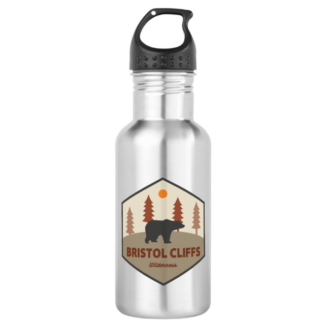 Bristol Cliffs Wilderness Bear 532 Ml Water Bottle (Front)