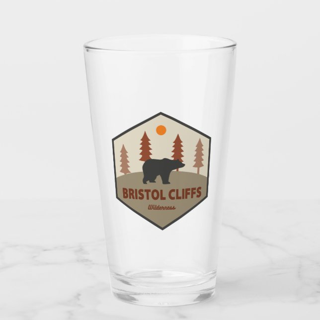 Bristol Cliffs Wilderness Bear Glass (Front)