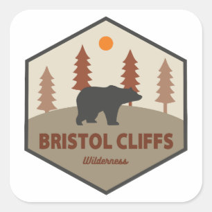 Bristol Cliffs Wilderness Bear Square Sticker
